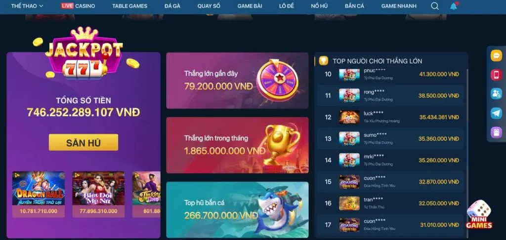 Slot game 3D sống động 888top win